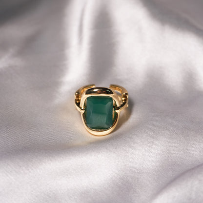 Sardinia Green Agate Ring