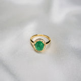 Greta Louise Green Agate Ring